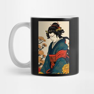 Samurai warrior floral Mug